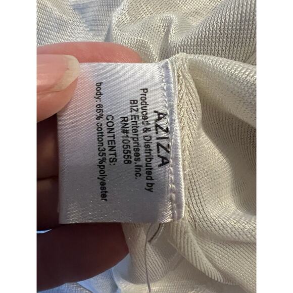 Cottagecore Aziza Dress Sz M Lace Boho Ivory Asymmetrical Mini Grunge Cotton - Picture 9 of 9